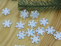 Вирубка Сніжинка біла без основи (десяток) №2