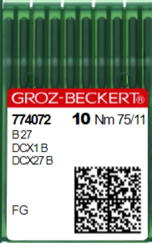Игла швейная промышленная  для оверлока Groz Beckert B27/DC*27 №75 FG/SUK | Soliy.com.ua