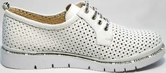 Модные белые туфли женские в английском стиле GUERO G177-63 White.