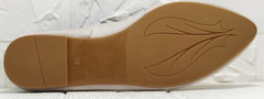 Балетки кожаные женские туфли на плоской подошве Wollen G036-1-1545-297 Vision.