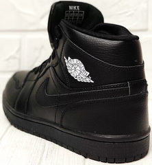 Мужские черные кроссовки ботинки зимние Nike Air Jordan 1 Retro High Winter BV3802-945 All Black