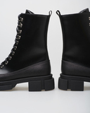 Ботинки кожаные лаковые черные на шнурке Katarina Ivanenko фото 3