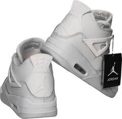 Найк джордан летние мужские кроссовки кожаные Nike Air Jordan Retro 4 All White