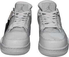 Найк джордани кожаные кроссовки мужские белые Nike Air Jordan Retro 4 All White