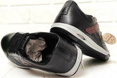 Модные кеды кроссовки кожаные мужские Pegada 118107-05 Black.