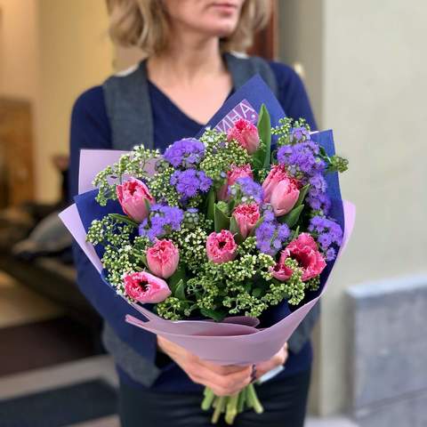Букет «Весенний привет», Цветы: Тюльпан