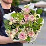 Photo of Delicate bouquet with peony roses «Summer Hugs»