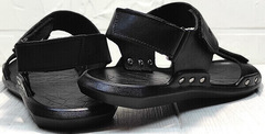 Мужские летние сандали босоножки из натуральной кожи Zlett 7083 Black.