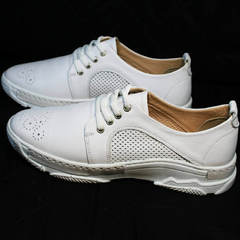 Модные кроссовки белые женские Derem 18-104-04 All White