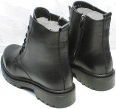 Утепленные ботинк женские модные демисезон Misss Roy 252-01 Black Leather.