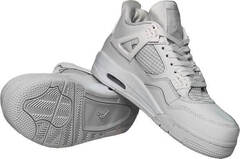Джордан кроссовки на толстой подошве мужские Nike Air Jordan Retro 4 All White.