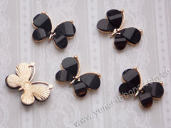 Декор Метелики з камінців чорні