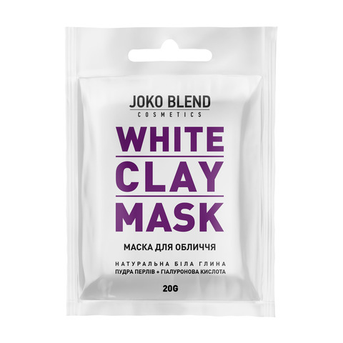 Біла глиняна маска для обличчя White Сlay Mask Joko Blend 20 г (1)