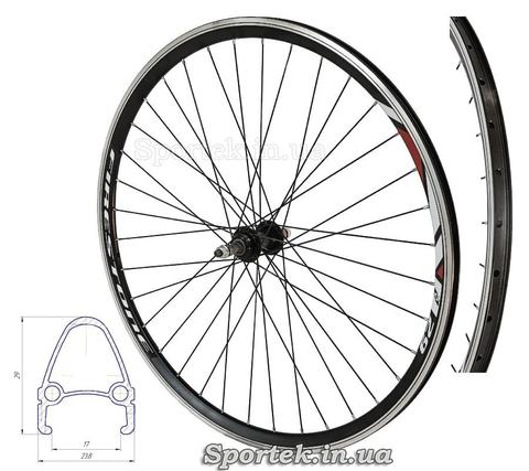 Заднее алюминиевое колесо 28 дюймов, 36 спиц для многоскоростного велосипеда