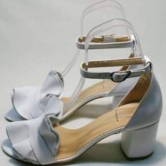 Модные женские сандали босоножки с ремешком вокруг щиколотки Ari Andano K-0100 White