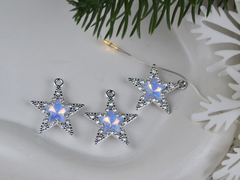 Підвіска стразова зірочка опал