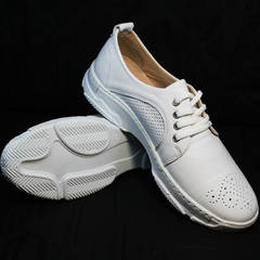 Летние кроссовки женские кожаные Derem 18-104-04 All White