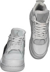 Найк аир джорданы кожаные мужские кроссовки летние Nike Air Jordan Retro 4 All White.
