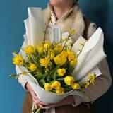 Photo of Bouquet of 17 peony tulips «Yellow whim»