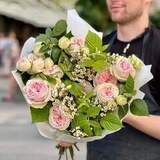 Photo of Delicate bouquet with peony roses «Summer Hugs»