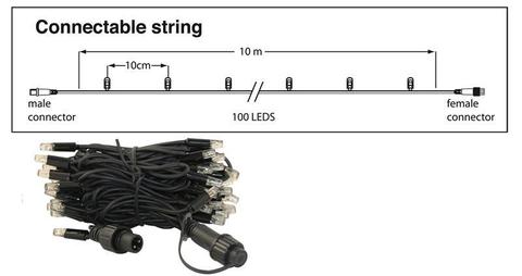 Уличные профессиональные гирлянды на пвх проводе 10 м led string