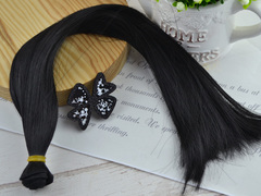 Треси для бантиків та ляльок, довжина волосся 35 см чорні