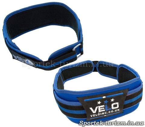 Атлетический пояс VELO Polyfoam, сине-черный, размер L, VLS-21L