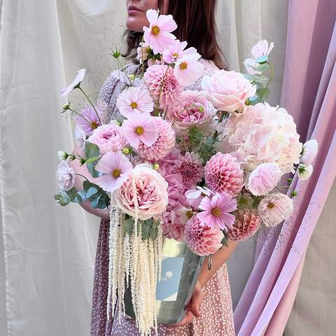 Photo of Flower bucket «Pink bubbles»