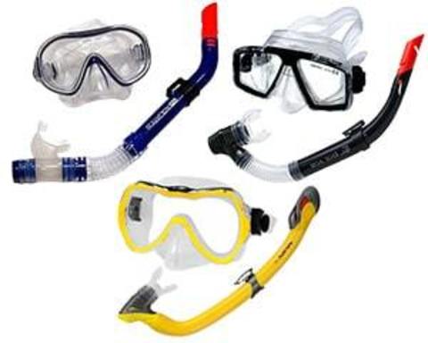 Купить комплект из маски и трубки для подводного плавания