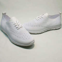Белые кроссовки туфли спортивные женские Small Swan NB-821 All White.
