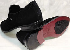Модельные туфли мужские демисезонные Ikoc 3410-7 Black Suede.