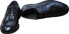 Оксфорды туфли кожа мужские Luciano Bellini F2201 Black Leather.