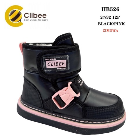 Clibee (зима) HB526 Black/Pink 27-32