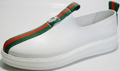 Кожаные спортивные туфли New Malange M970 white.