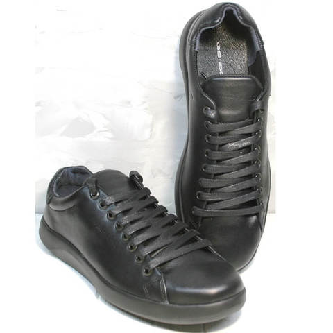 Мужские сникерсы кроссовки для ходьбы демисезонные. Кроссовки мужские кожаные черные GS Design Black