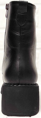 Женские кожаные зимние ботинки на каблуке 6 см Guero 264-2547 Black.