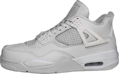 Джорданы 4 белые стильные мужские кроссовки кожа Nike Air Jordan Retro 4 All White.