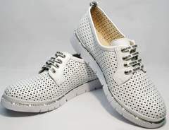 Женские спортивные туфли с перфорацией GUERO G177-63 White.