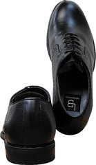 Красивые туфли мужские оксфорды Luciano Bellini F2201 Black Leather.