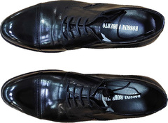 Модные туфли кожа мужские Rossini Roberto 2YR1158 Black Leather.