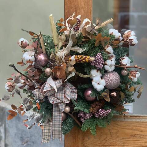 Christmas wreath «Smell of the forest», Winter collection Christmas 2021-2022