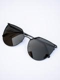 Великі сонцезахисні окуляри в чорній оправі Zuzu фото 1