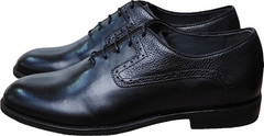 Классические мужские туфли оксфорды Luciano Bellini F2201 Black Leather.