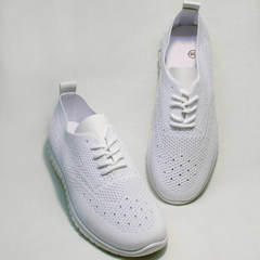 Летние туфли кроссовки текстиль женские Small Swan NB-821 All White.