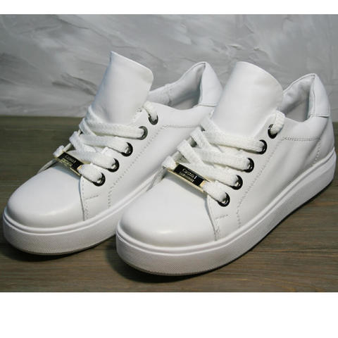 Кеды кожаные белые женские Molly shoes 557 Whate