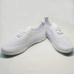 Модные белые кроссовки текстильные женские Small Swan NB-821 All White.