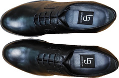 Черные классические туфли мужские кожа Luciano Bellini F2201 Black Leather.