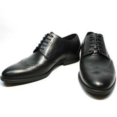 Дерби туфли туфли мужские черные Ikos 1157-1 Classic Black.