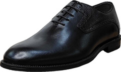 Классические черные туфли мужские натуральная кожа Luciano Bellini F2201 Black Leather.