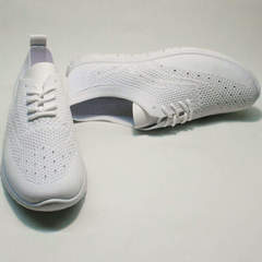 Городские кроссовки в сеточку женские Small Swan NB-821 All White.